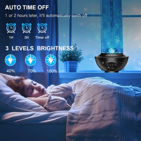 Colorful Starry Sky Galaxy Projector Nightlight Child Bluetooth Usb Music Player Star Night Light Romantic Projection Lamp Gifts