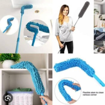 Flexible Micro Fiber Duster With Telescopic Stainless Steel Handle For Fan Cleaning Specially (with Metal Rod